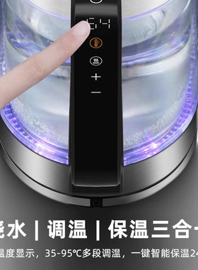 德国帝盛电热水壶家用智能恒温大容量自动断电玻璃保温一体烧水壶