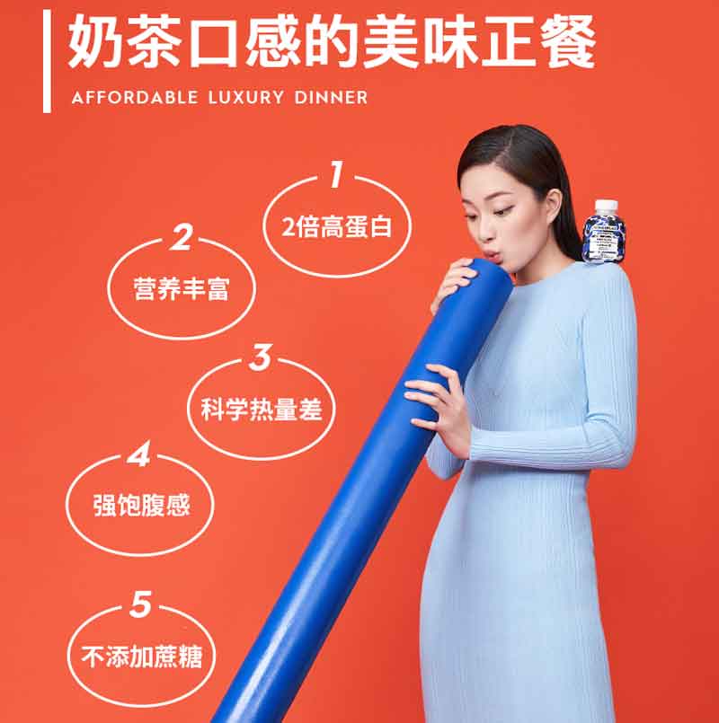 正品wonderlab代餐奶昔代餐粥粉小胖瓶热量脂低晚餐饱腹健身网红 - 图1