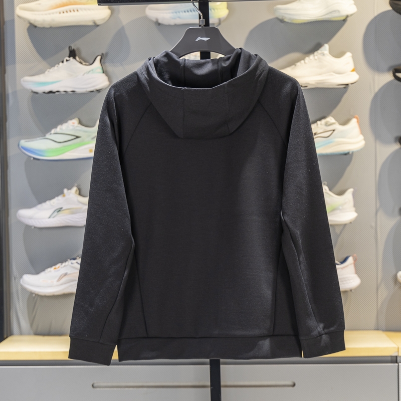 李宁外套男子2025秋季新款健身系列立体裁剪针织连帽外套AWDVD39 - 图2