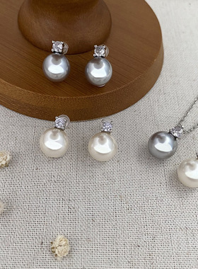 明星同款时尚珍珠耳钉耳环珍珠女