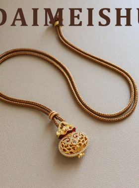 原创新年时尚精致红色滴油锆石貔貅福袋毛衣链轻奢高级感长项链女