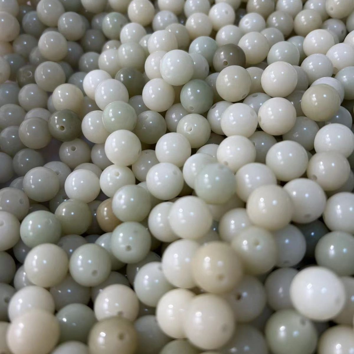 薄荷绿圆珠12mm菩提根散珠文玩绕指柔佛珠念珠解压菩提子高档小众 - 图2