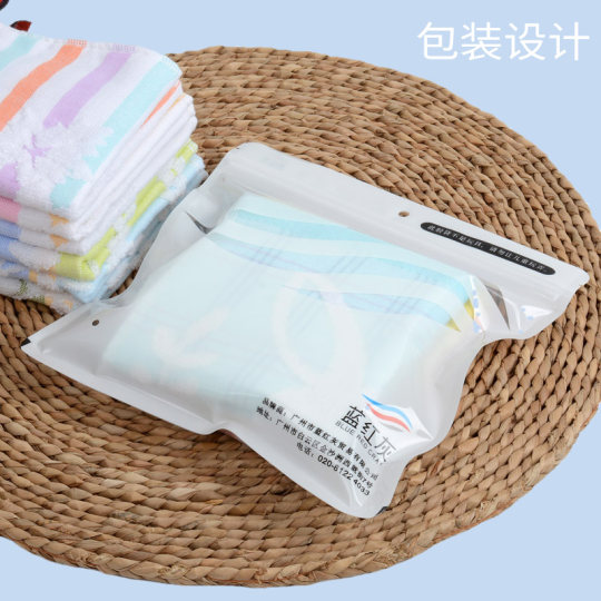 纱布小方巾纯棉带挂绳婴儿擦嘴巾儿童擦手巾小手帕幼儿园宝宝毛巾