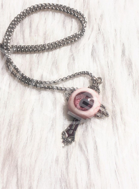 血十字原创眼球项链纯手工diy节日礼物血色眼球饰品挂脖爆款
