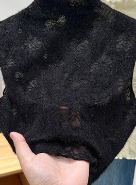 蕾丝花边短款无袖打底衫女秋冬季木耳边镂空内搭修身背心磨毛上衣