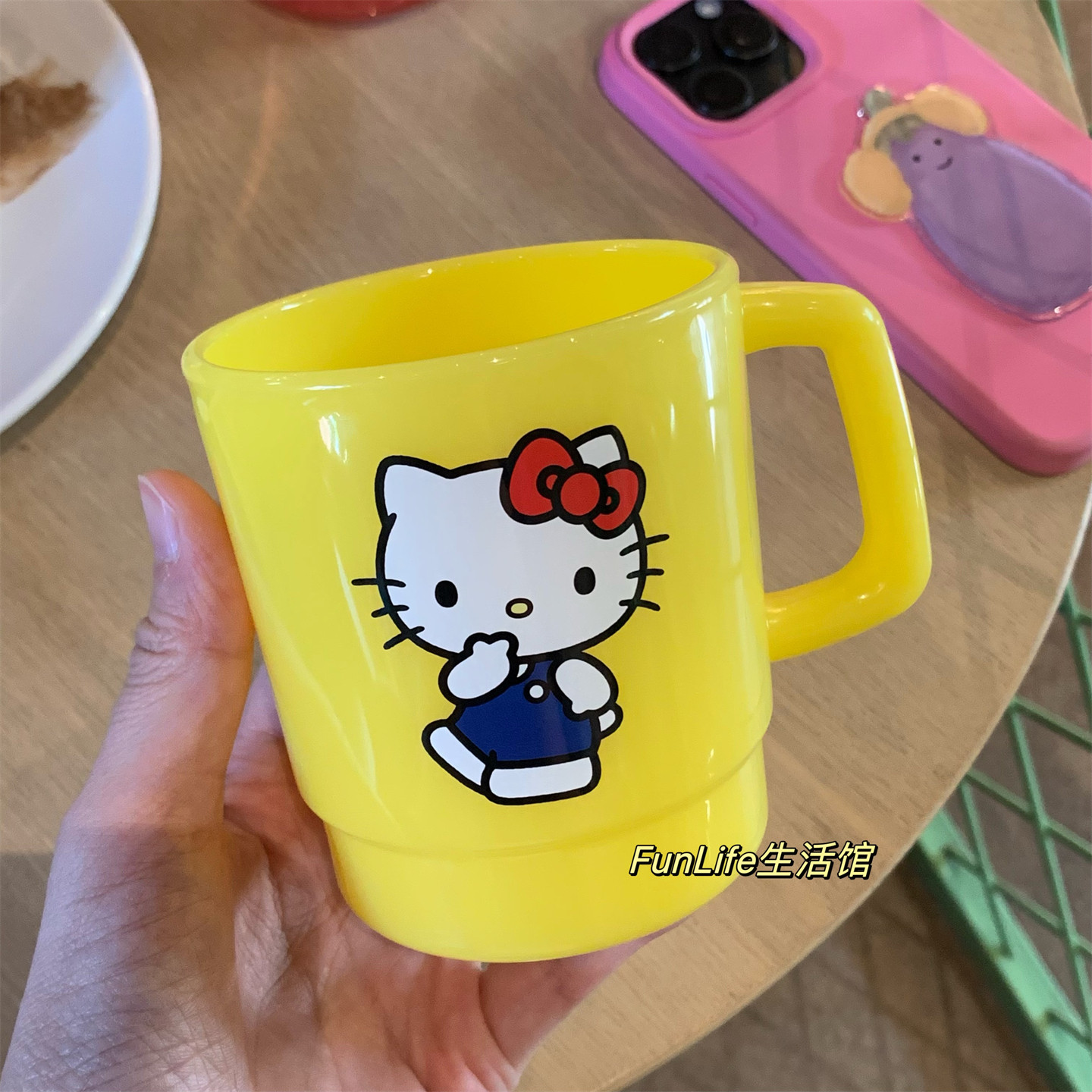 FunLife生活馆 日本进口卡通hellokitty马克杯水杯漱口杯牛奶杯,淘宝优惠券,粉丝福利购,淘宝优惠卷