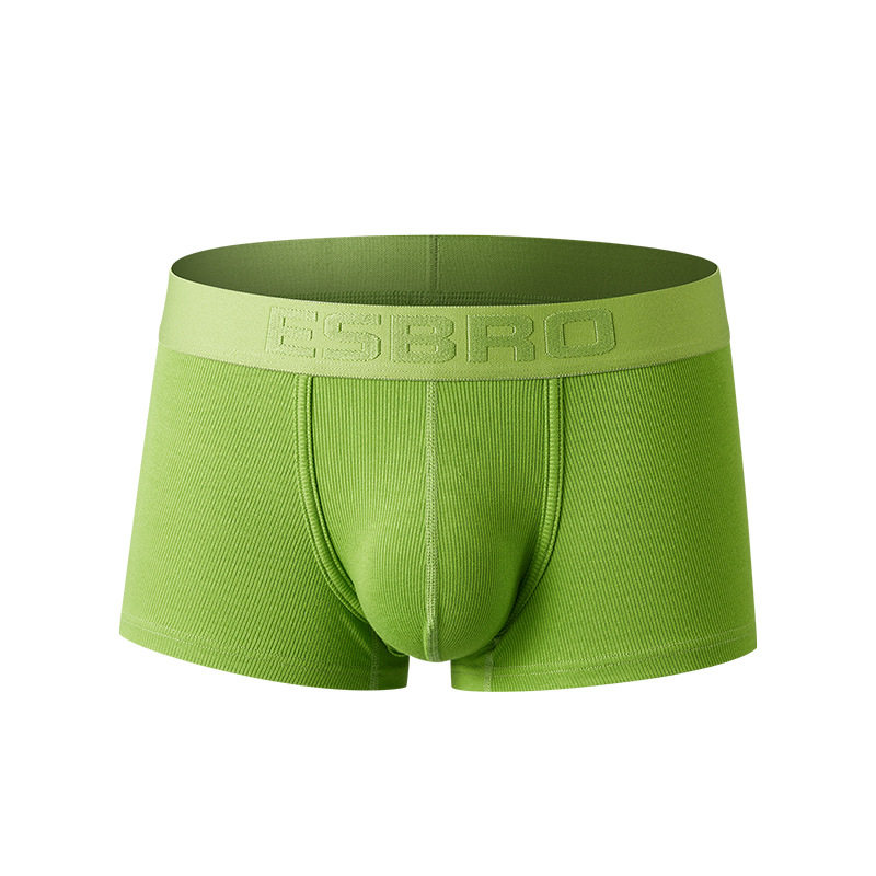 ESBRO纯色螺纹吸汗U凸透气平角内裤男 跨境欧美男生运动四角裤,淘宝优惠券,粉丝福利购,淘宝优惠卷