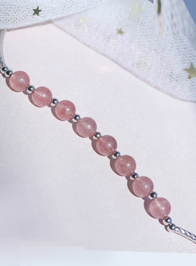 双层纯银草莓晶月光石