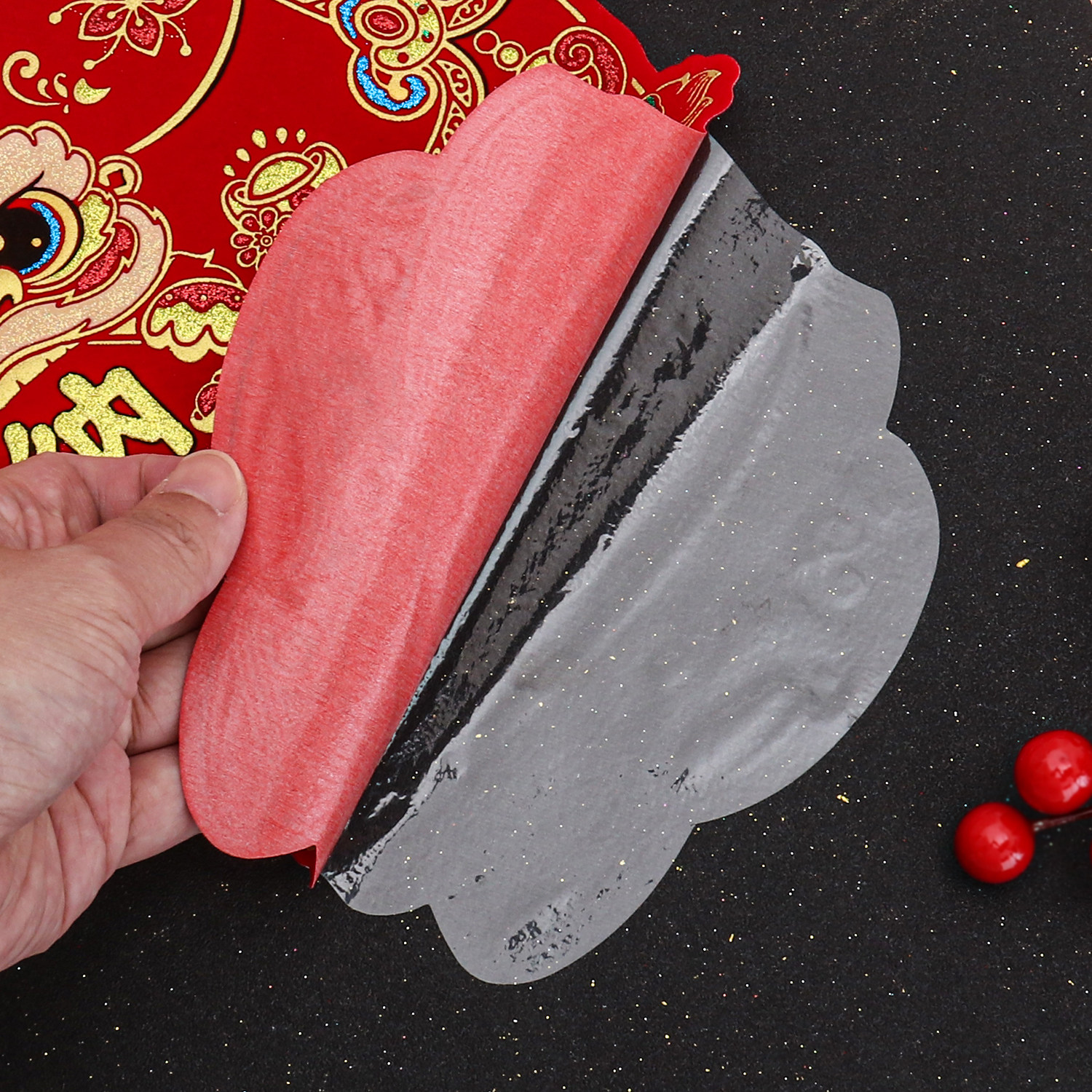 2026新年绒布金童玉女门贴自粘公仔对贴过年装饰墙贴玻璃大门贴纸,淘宝优惠券,粉丝福利购,淘宝优惠卷