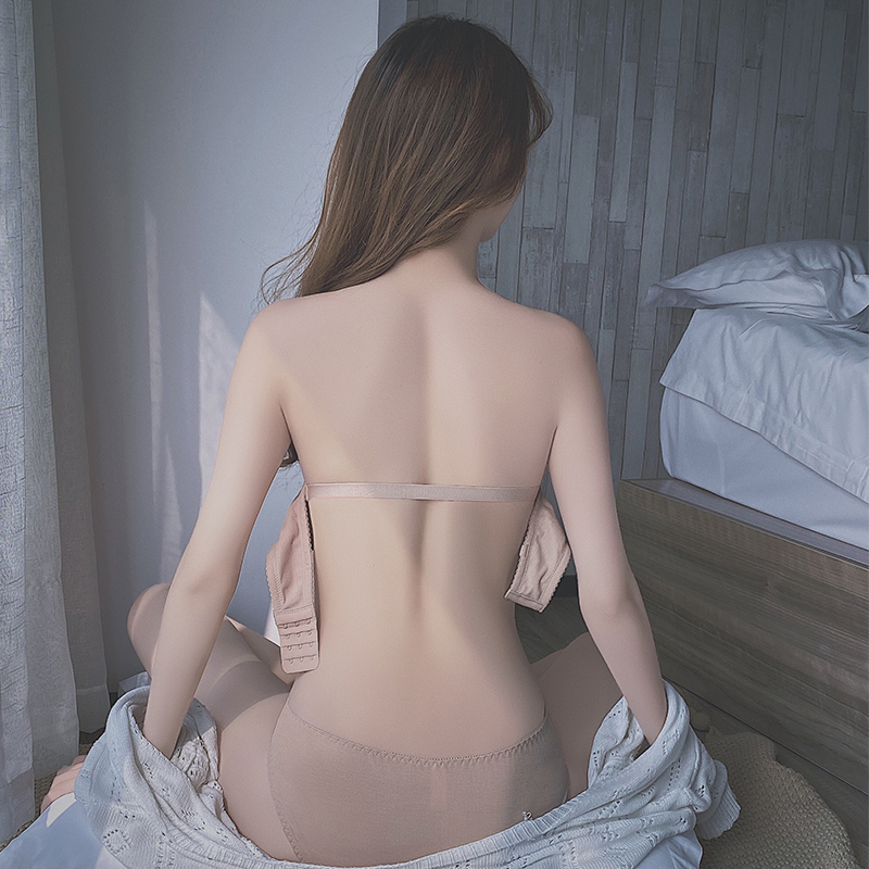 透色内衣旗舰店隐形bra无肩带内衣女小胸聚拢加厚调整型性惑防滑无钢圈文胸套装3