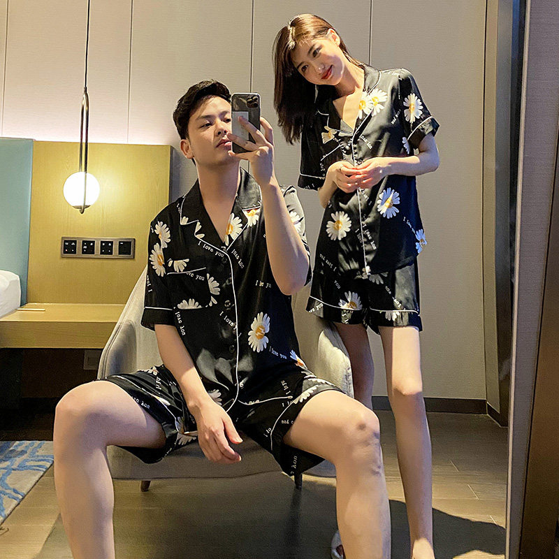 极速鼠情侣夏季冰丝绸ins潮睡衣 极速鼠睡衣/家居服套装