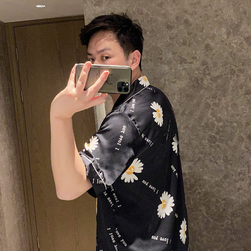 极速鼠情侣夏季冰丝绸ins潮睡衣 极速鼠睡衣/家居服套装