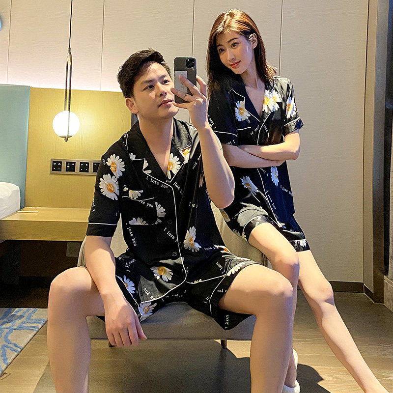 极速鼠情侣夏季冰丝绸ins潮睡衣 极速鼠睡衣/家居服套装