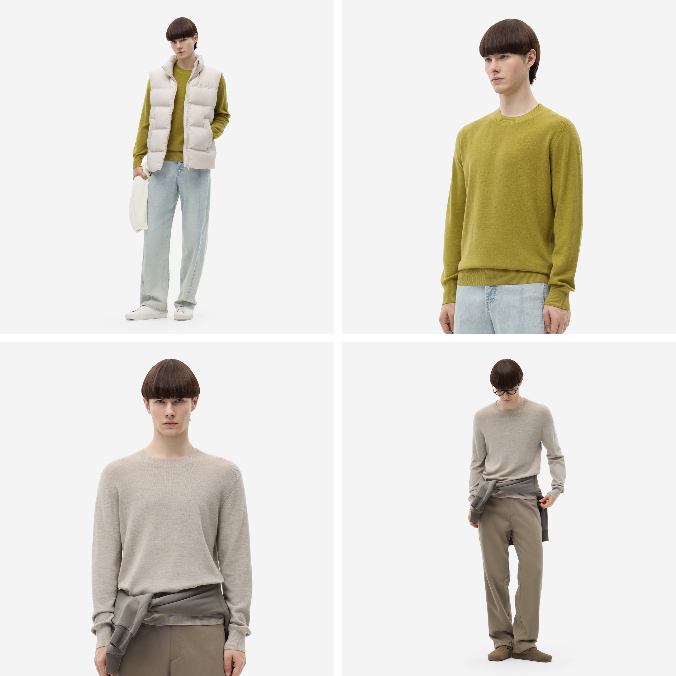 【王一博同款】蕉内热皮502+男士锁温羊毛圆领毛衣羊毛衫打底衫冬