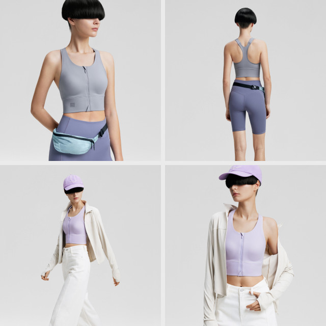 Banana Nitrogen 704Dry Quick-dry Quick-bra zipper ດ້ານຫນ້າ