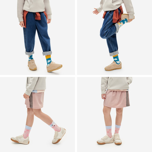 2双|蕉内小特护520Color男女童7A抗菌卡通可爱圣诞中筒袜秋冬 - 图3