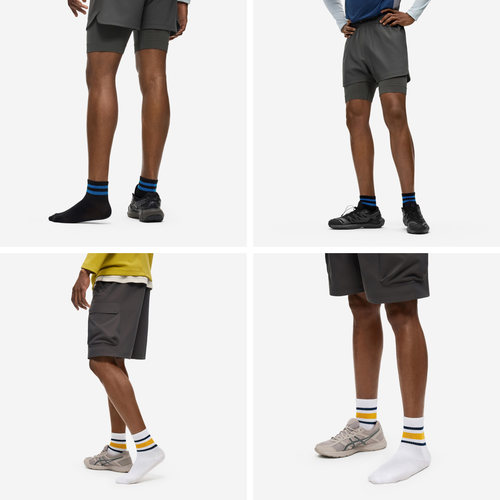 防臭吸汗|蕉内氮气311Dry男士短袜运动透气中筒袜青少年条纹袜子 - 图3