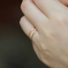 Jing Xiaohong full body S925 sterling silver plated with 14k gold very simple basic stacking ring
