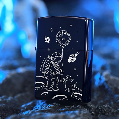 Zippo более светлый подлинный официальный флагманский флагман Zhibao Осуренная керосина легкая космическая прогулка, чтобы подарить своему парню подарок