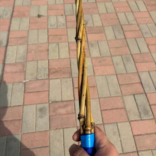 放羊神器套马竹杆子竹杆放羊鞭子赶车杆马大鞭竹杆拧制马具赶车鞭 - 图3