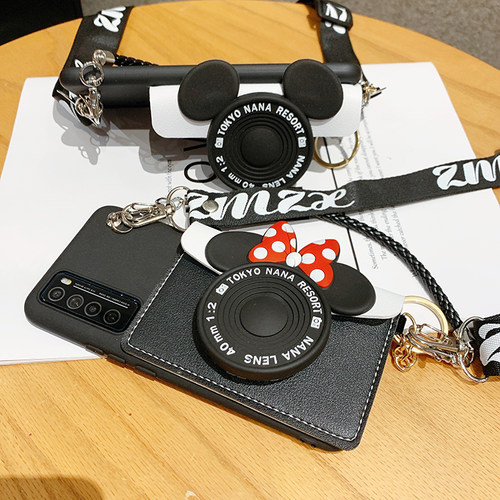 新款适用华为荣耀90手机壳nzone50pro零钱包mate50/30/40pro斜挎背带荣耀50/80/70带挂绳v40/v30/v20全包镜头 - 图3