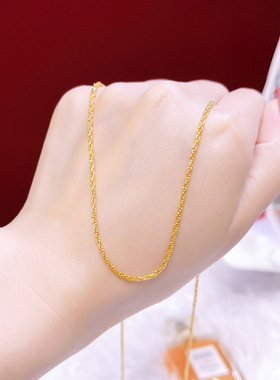 沙金素链男女流行复古搭配万能链