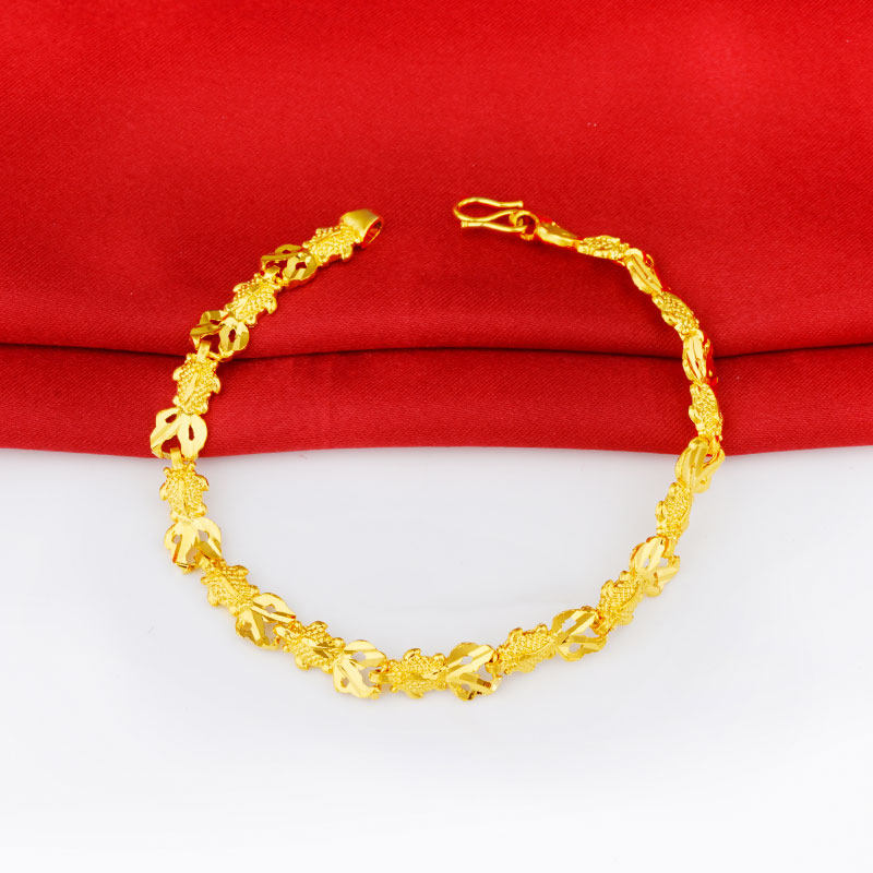 越南沙金女仿真黄金久不掉色镀手链 鑫界饰品第一店手链