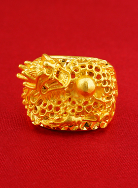 越南沙金霸气风磨砂久不褪色戒指