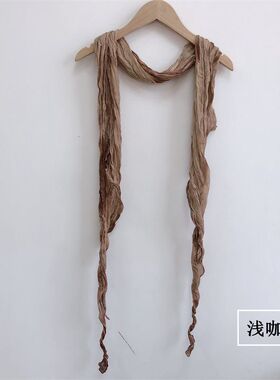 夏季百搭窄细长条薄款围巾