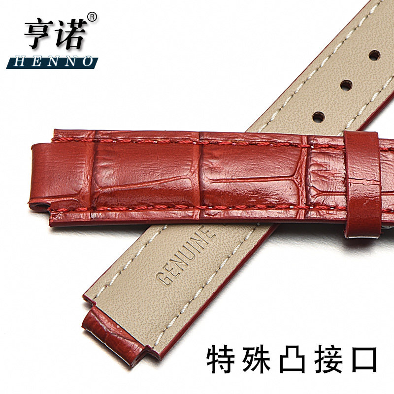 真皮女适配卡西欧she-3034d表带 亨诺配件