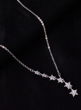 s925项链小众百搭十字链女