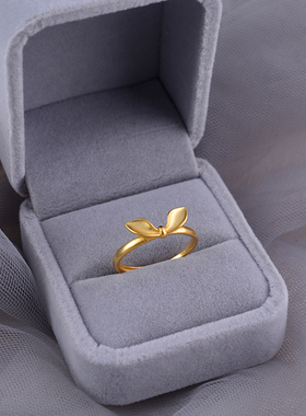 925纯银兔子戒指女本命年