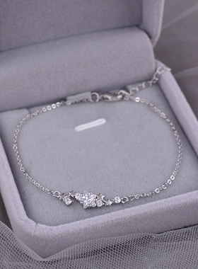 S925纯银许愿星手链女2025年新款轻奢小众设计精致高级感手串刻字