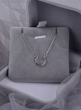 纯银项链极简风U型ins主君的