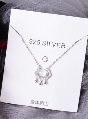 祥云长命锁项链如意锁925吊坠