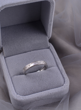 925纯银戒指小众设计情侣对戒