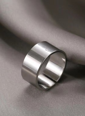 钛钢素圈戒指嘻哈小众设计