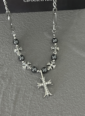 欧美十字架项链男潮嘻哈小众高级