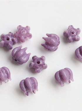 树脂铃兰花苞仿琉璃diy古风发簪