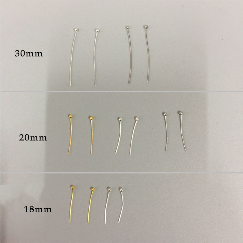 早月diy18/20/30mm 保色 铜质球针圆头针手工DIY古风发簪头饰材料 - 图0