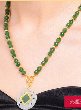 【高档碧玉项链】手工编织项链