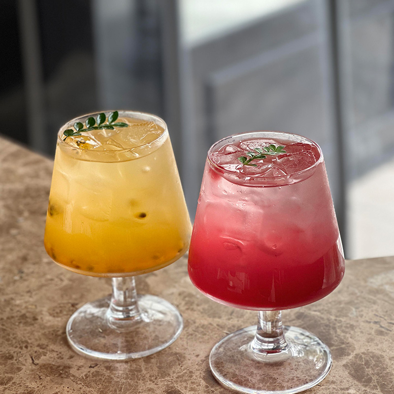 颜值风矮脚玻璃杯鸡尾酒杯饮品杯苏打气泡水杯饮料调酒杯子高级感 - 图2