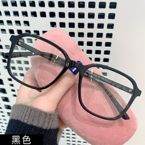 透明眼镜框女眼镜防辐射防蓝光近视眼镜有度数网红素颜韩版潮圆框 - 图3
