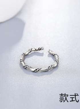 纯银戒指环韩国创意珍珠百搭配饰
