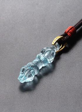 琉璃吊坠 金刚降魔杵吊坠男女款情侣项链衣链挂件饰品