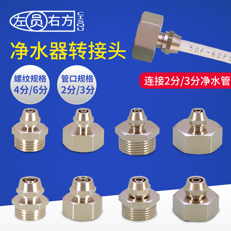 4/6分内牙转2分3分管直接铜接头净水器配件PE管外丝快拧快速接头_虎窝淘