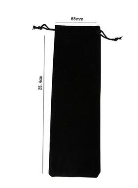 绒布束口吸管筷勺餐具收纳抽绳小