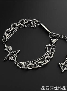 轻奢甜酷十字架手链小众高级感