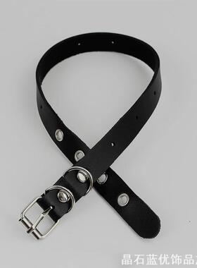 原宿欧美朋克百搭平扣皮带式