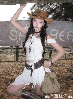 街头穿搭长款毛衣链女波西米亚风